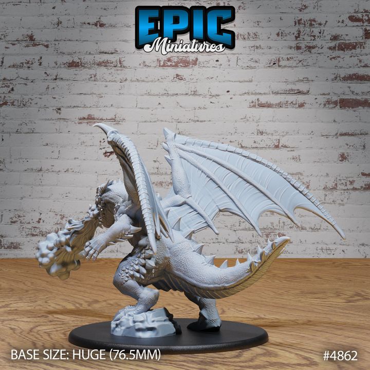 3D Printable Bipedal Dragon Firebreath / Legendary Fire Drake / Volcano